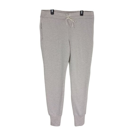 Athleta Pants Joggers Women Heathered Gray Drawstring Waist & Zipper Pockets S - Picture 1 of 10